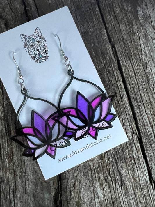 Francessca Faux Stained Glass Earrings