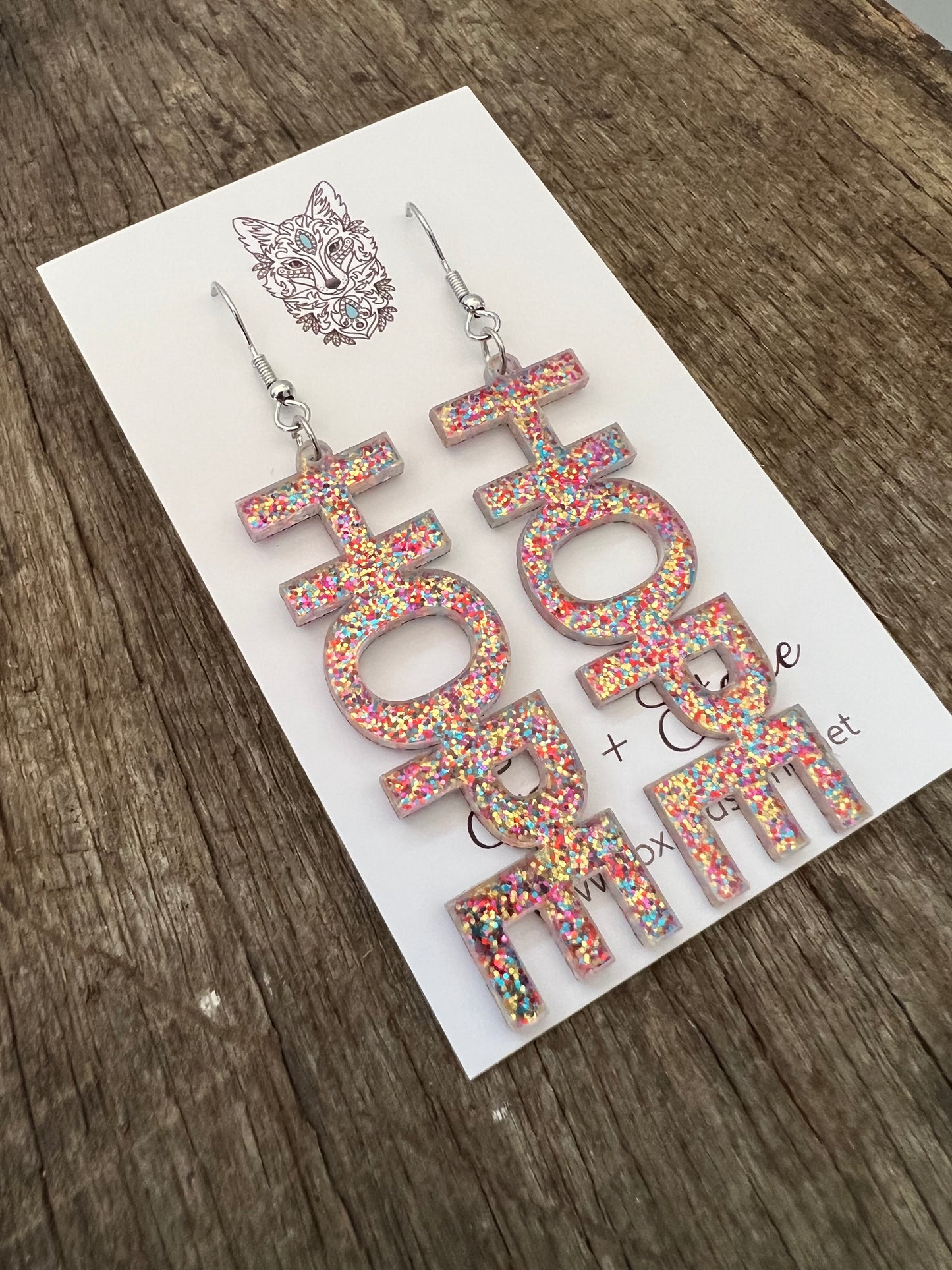 Confetti HOPE Dangle Earrings