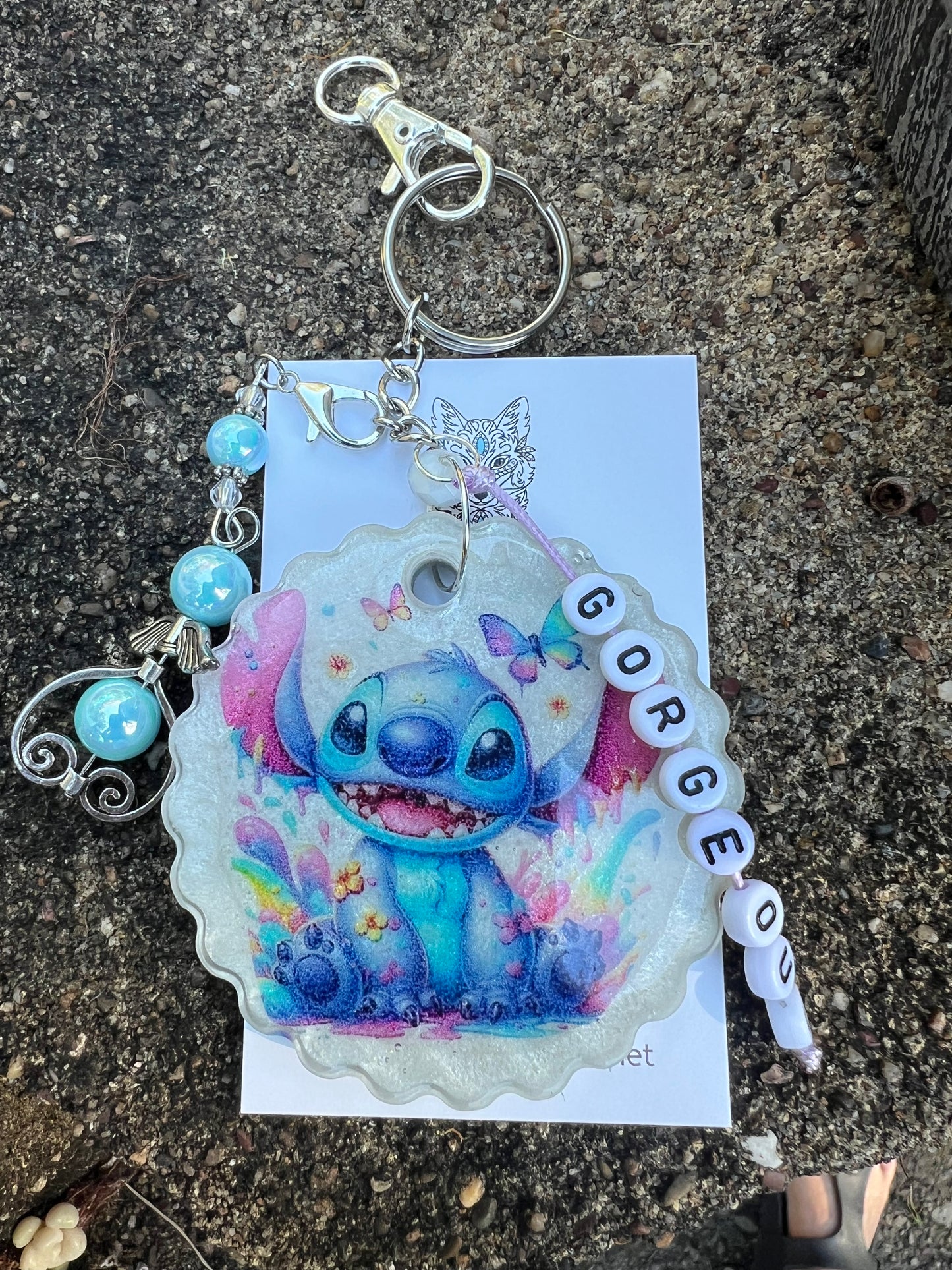 Stitch Large Resin Keyring