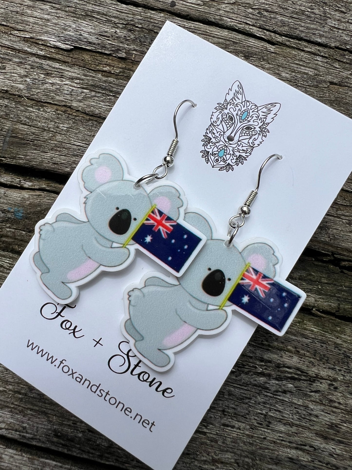 Australia Day Koala Earrings