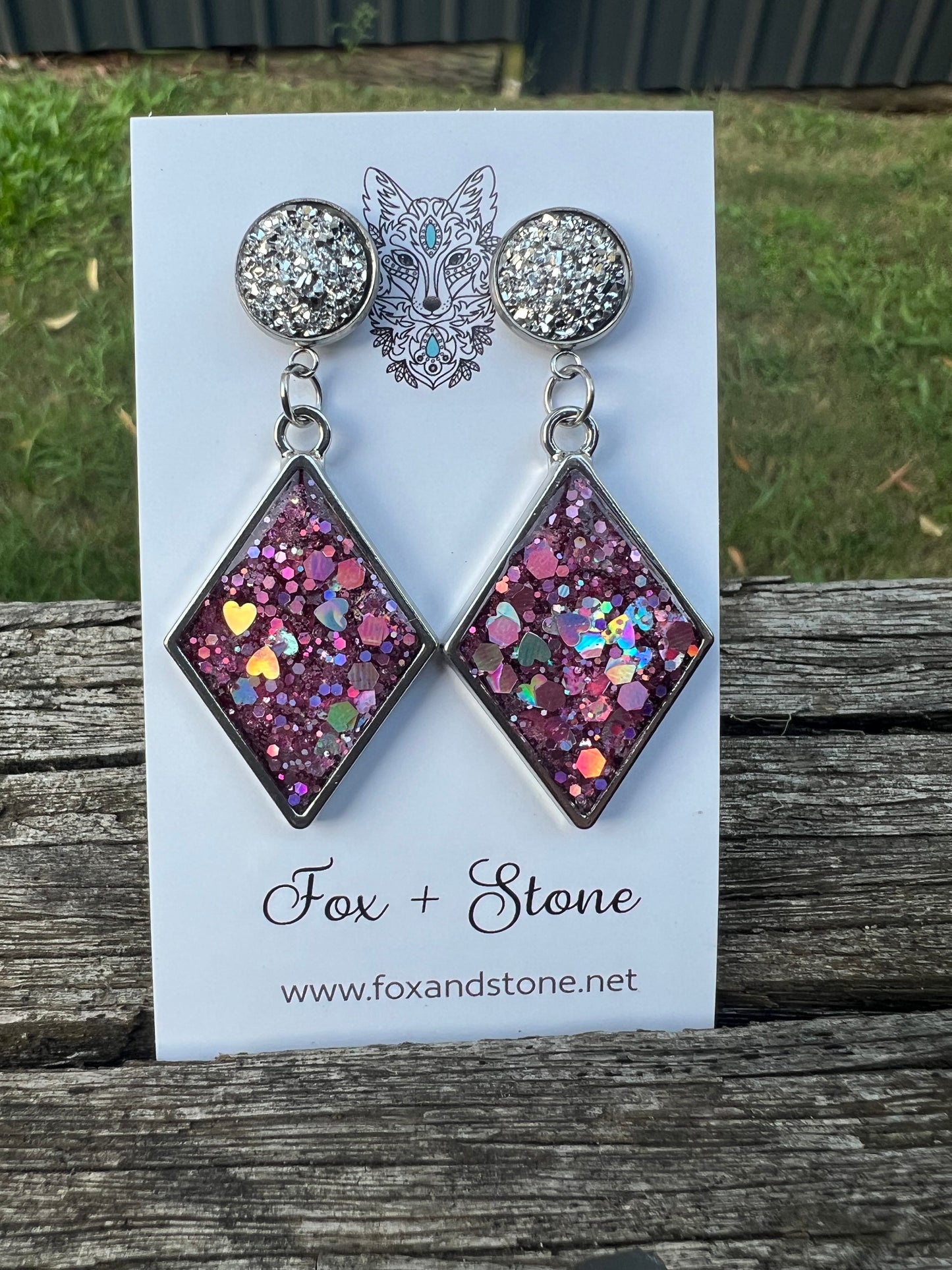 Gorgeous Glitter Stud Statement Earrings
