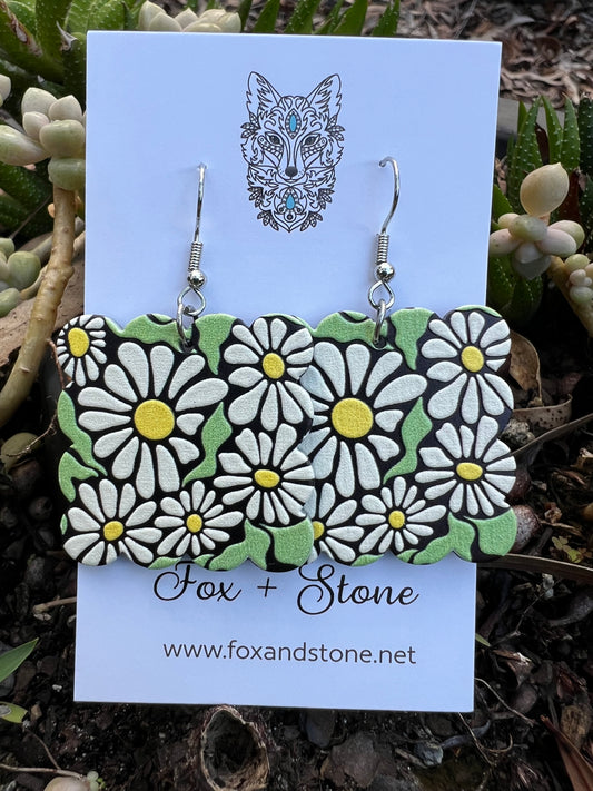 Pretty Daisy Sage Earrings
