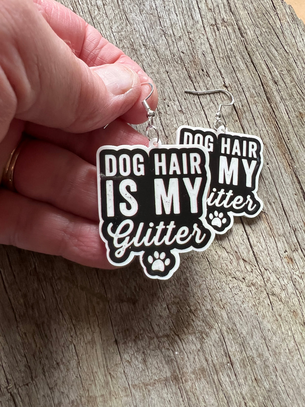 Dog Hair Glitter Earrings