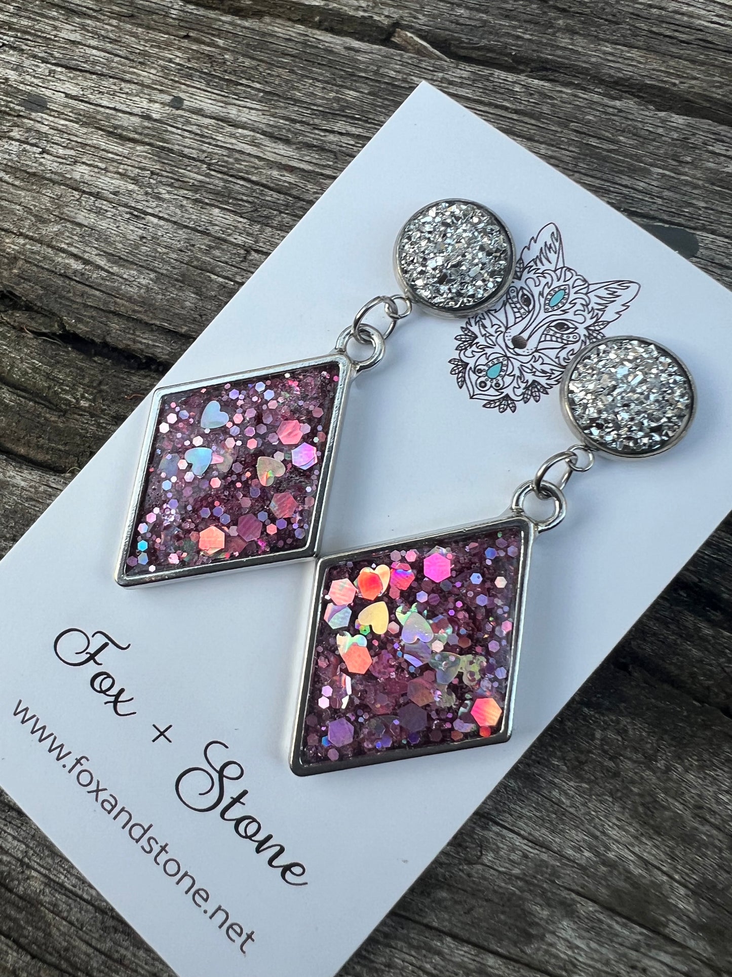 Gorgeous Glitter Stud Statement Earrings