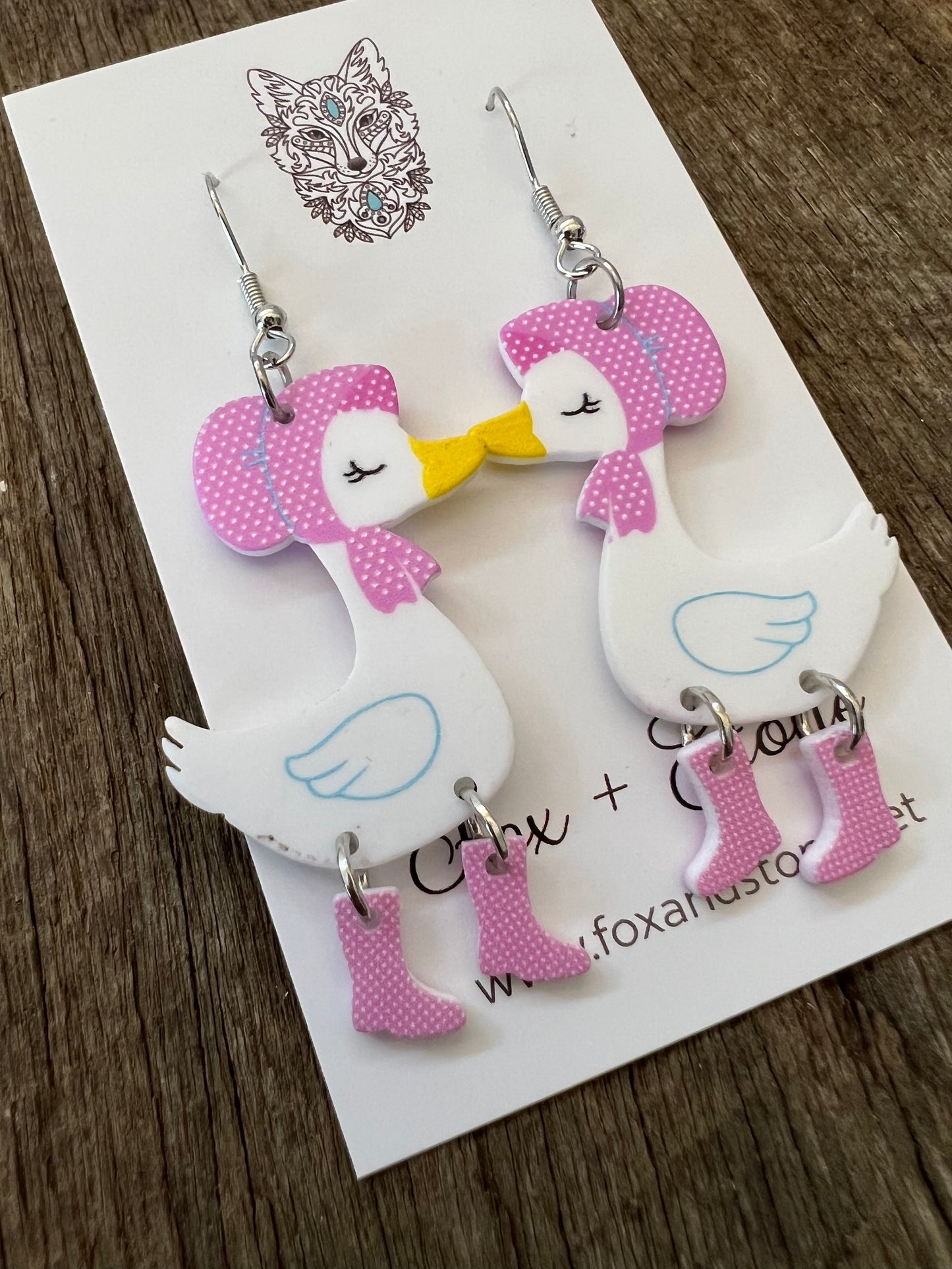 Gorgeous Goosey in Boots Earrings