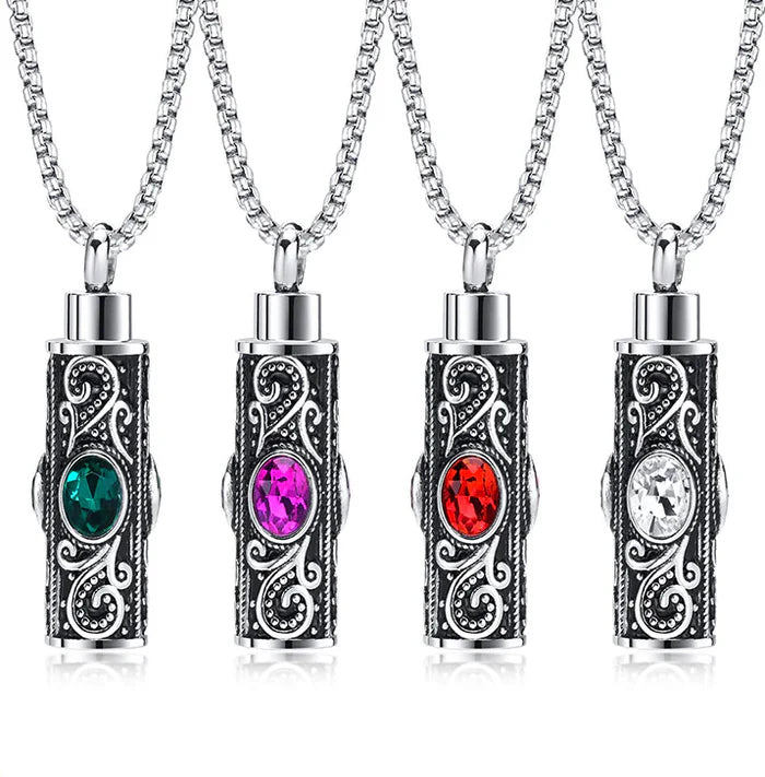 Ashes Keepsake Pendant Stainless Steel Ocean Stones