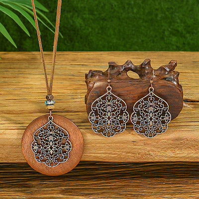 Bronze Pendant Earring Set