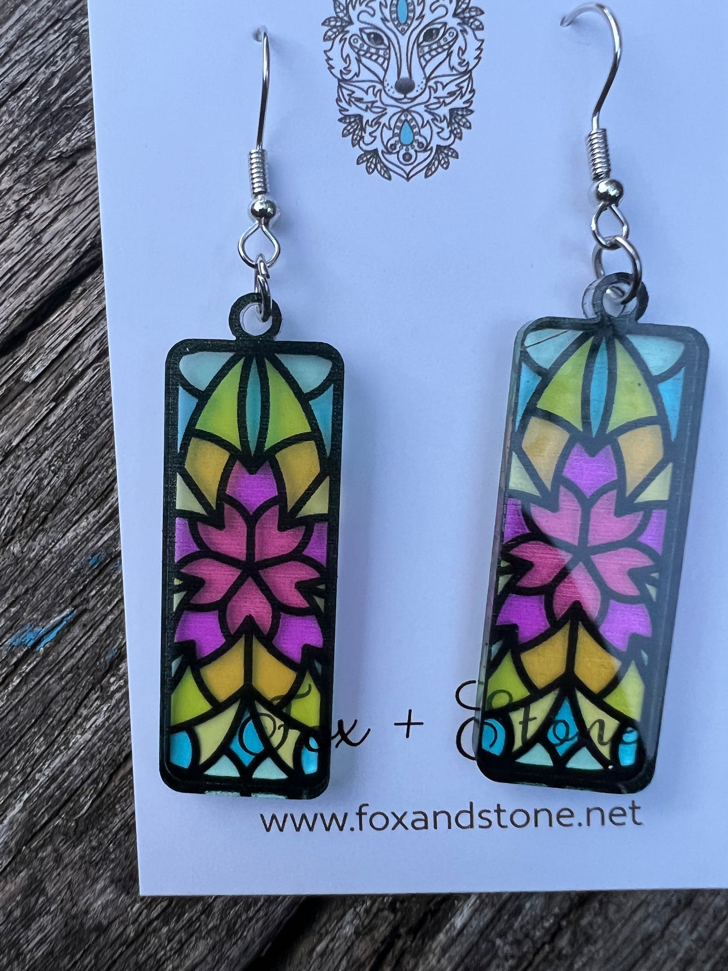 Valerie Faux Stained Glass Earrings