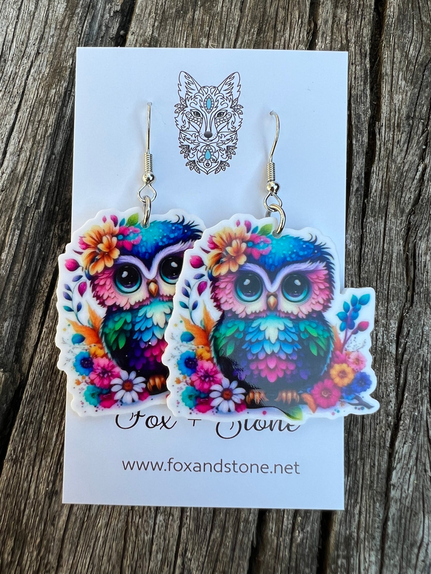 Stunning Colourful Owl Earrings