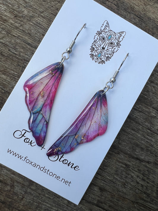 Clover Fairy Wing/Butterfly Wing Earrings