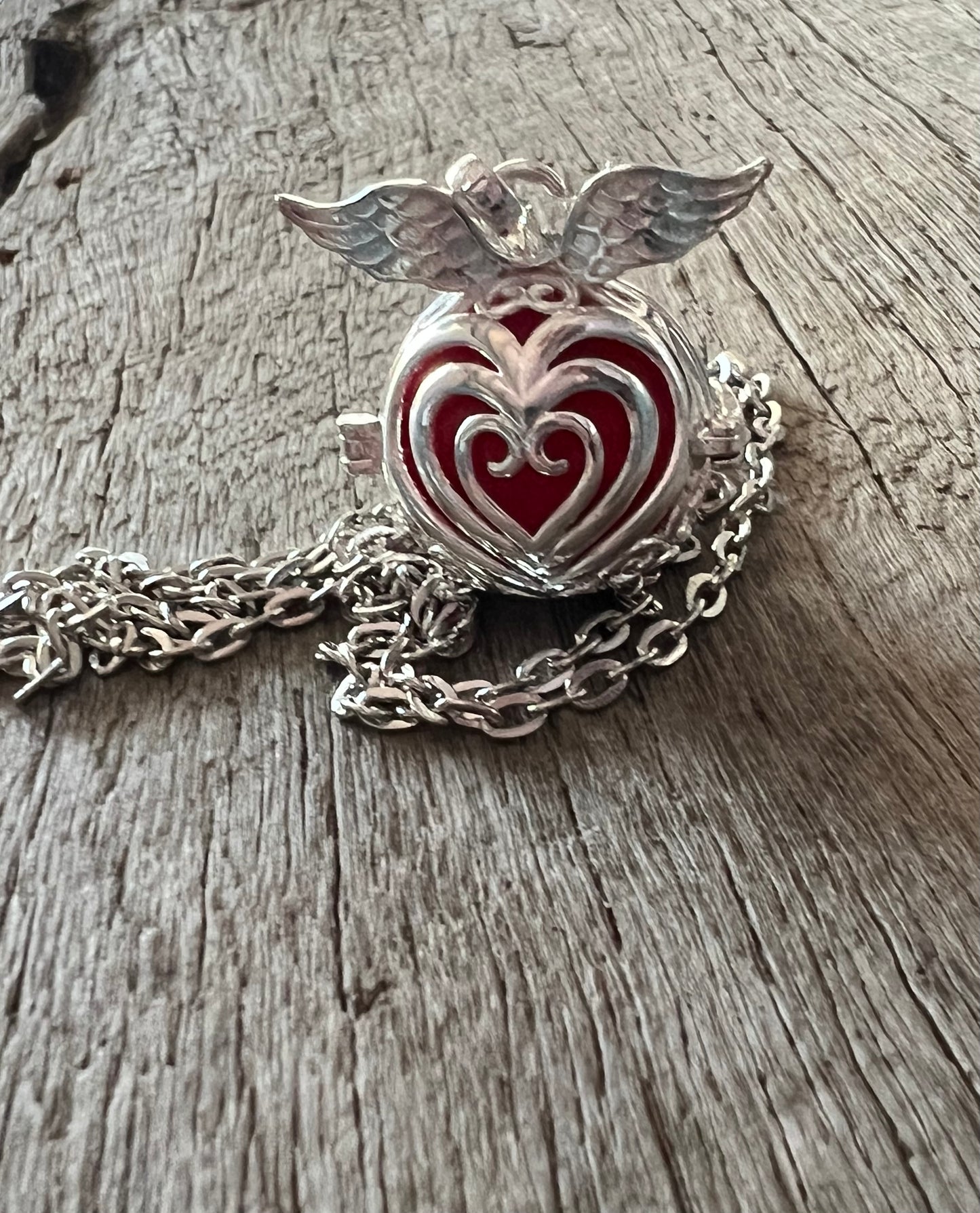Heart Wings Oil Diffuser Pendant