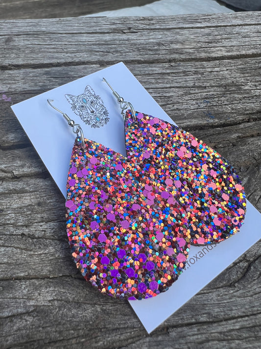 Mulberry Lushious Sparkle Sequin Earrings
