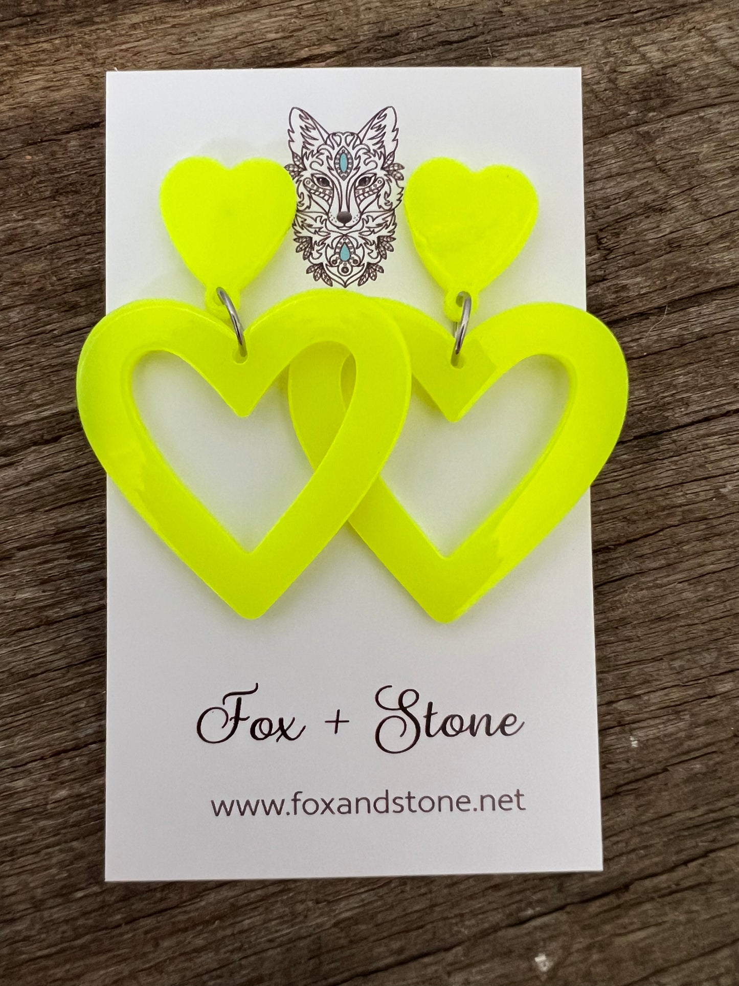 Heart To Heart Neon Earrings