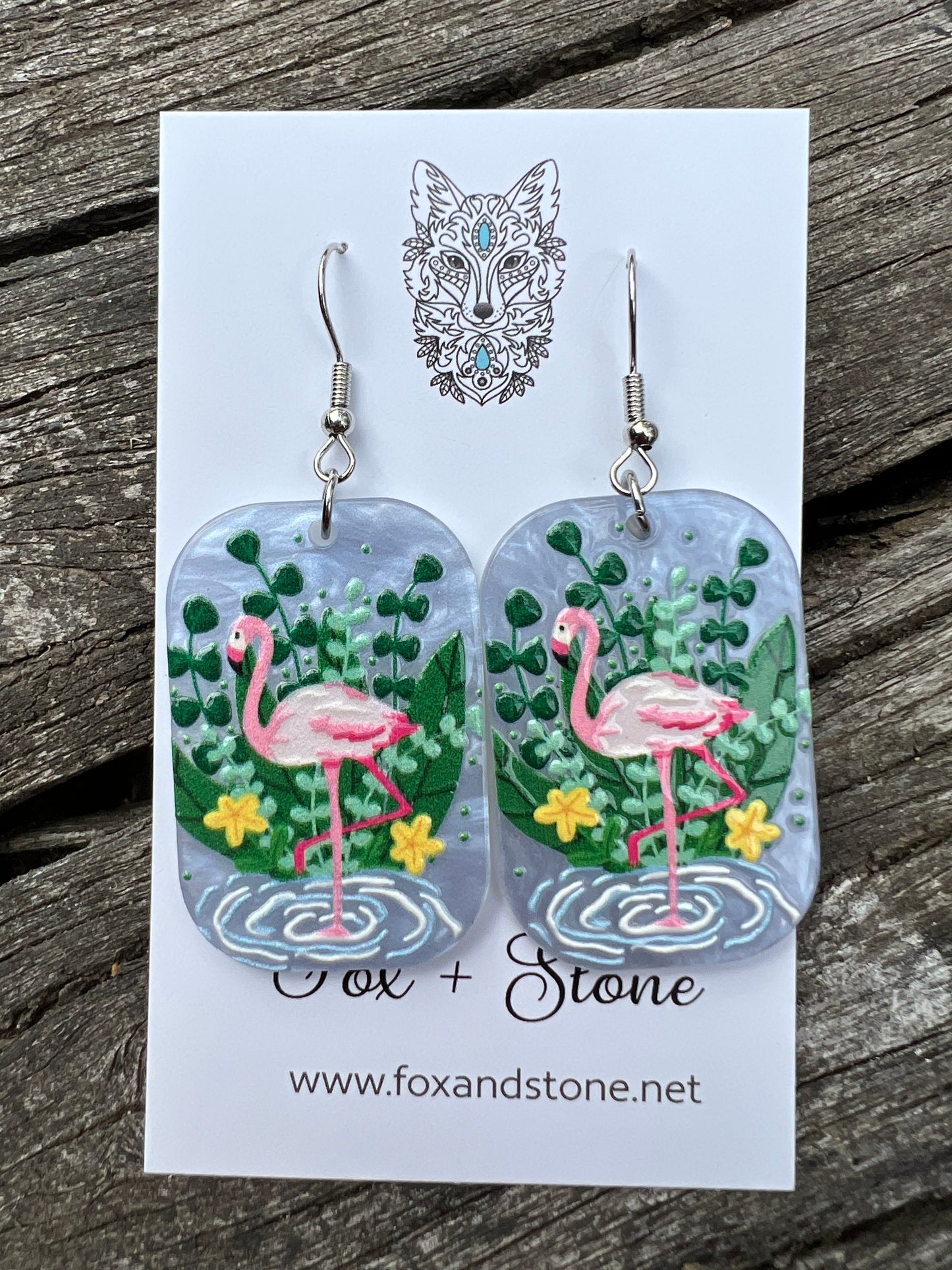 Gorgeous Flamingo Water Earrings
