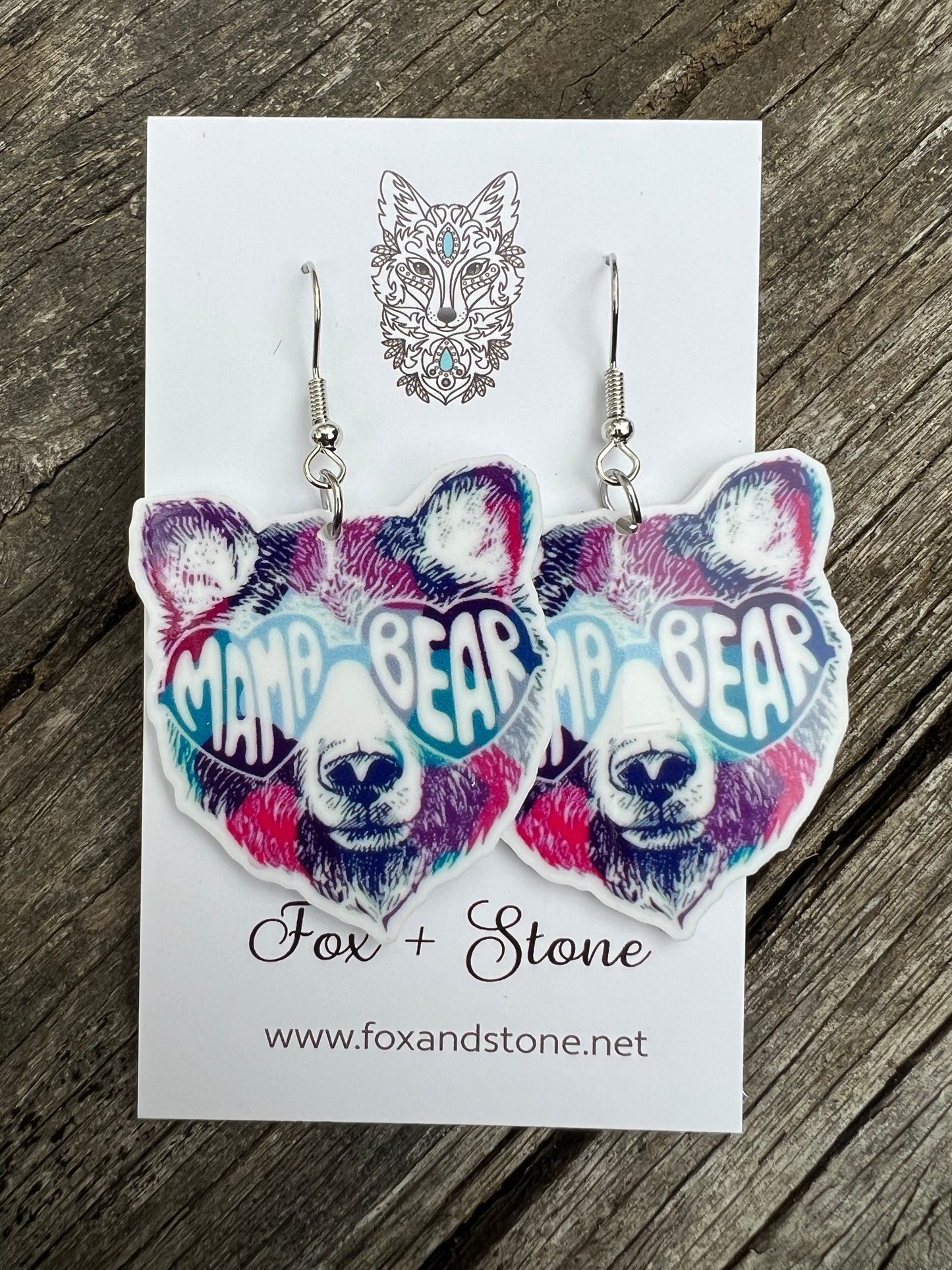 Mama Bear Dangle Earrings