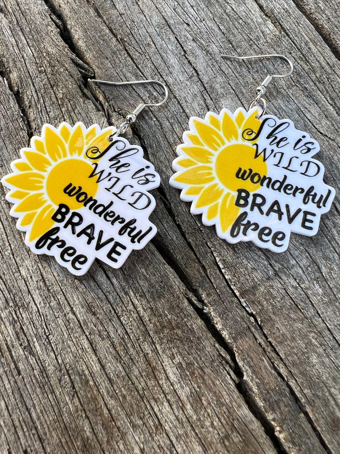 Wild and Brave Sunflower Earrings