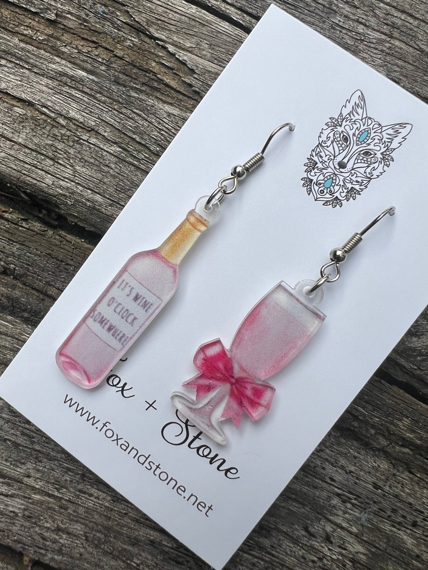 Wine O’clock Somewhere Earrings