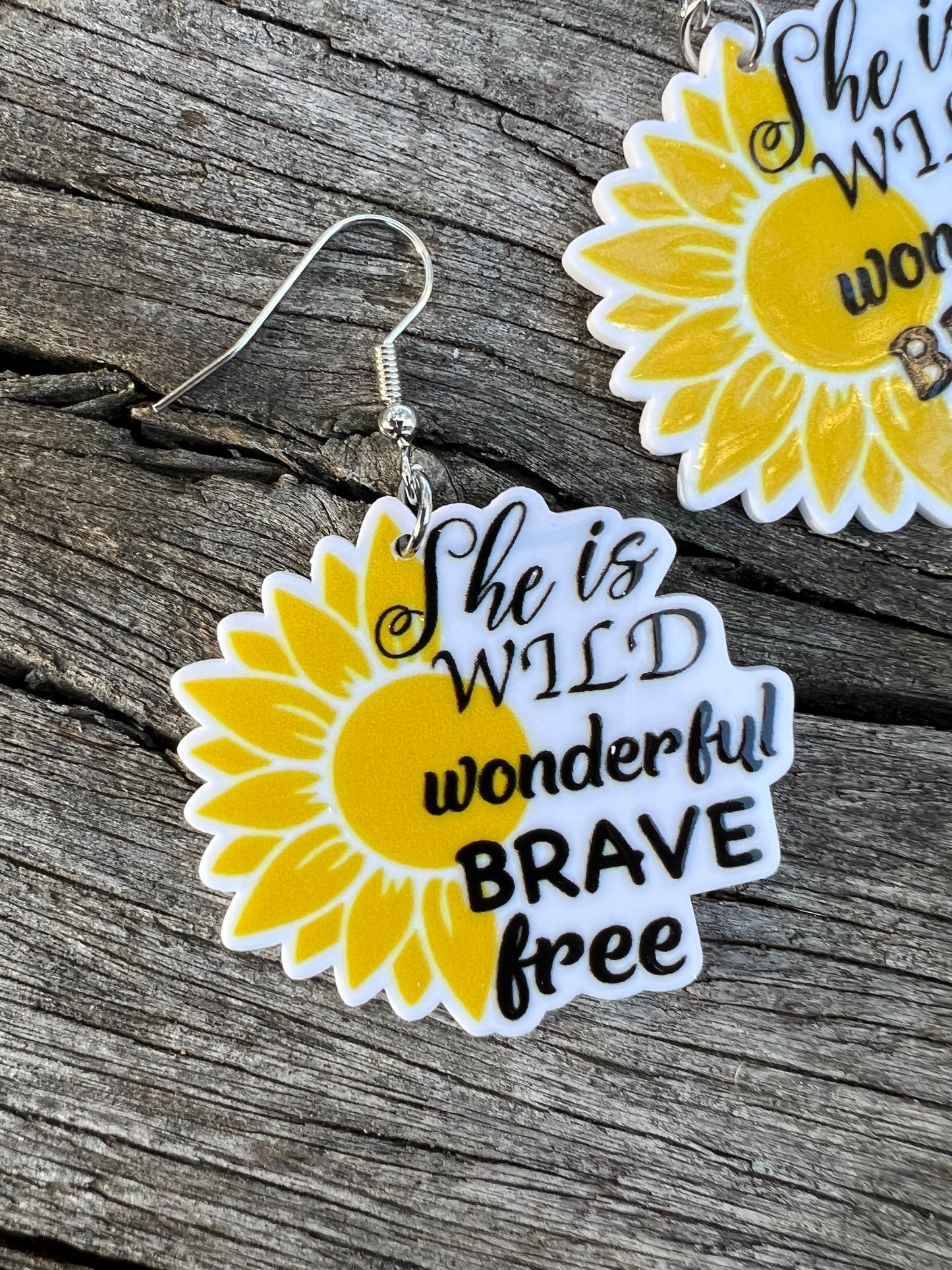 Wild and Brave Sunflower Earrings