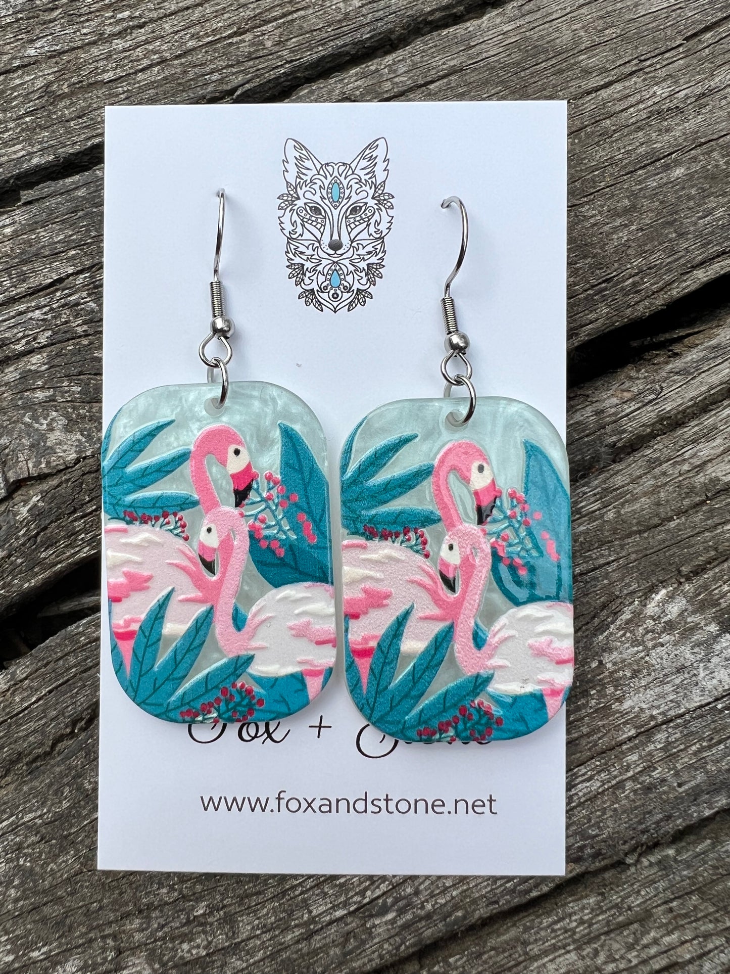 Stunning Flamingo Love Earrings