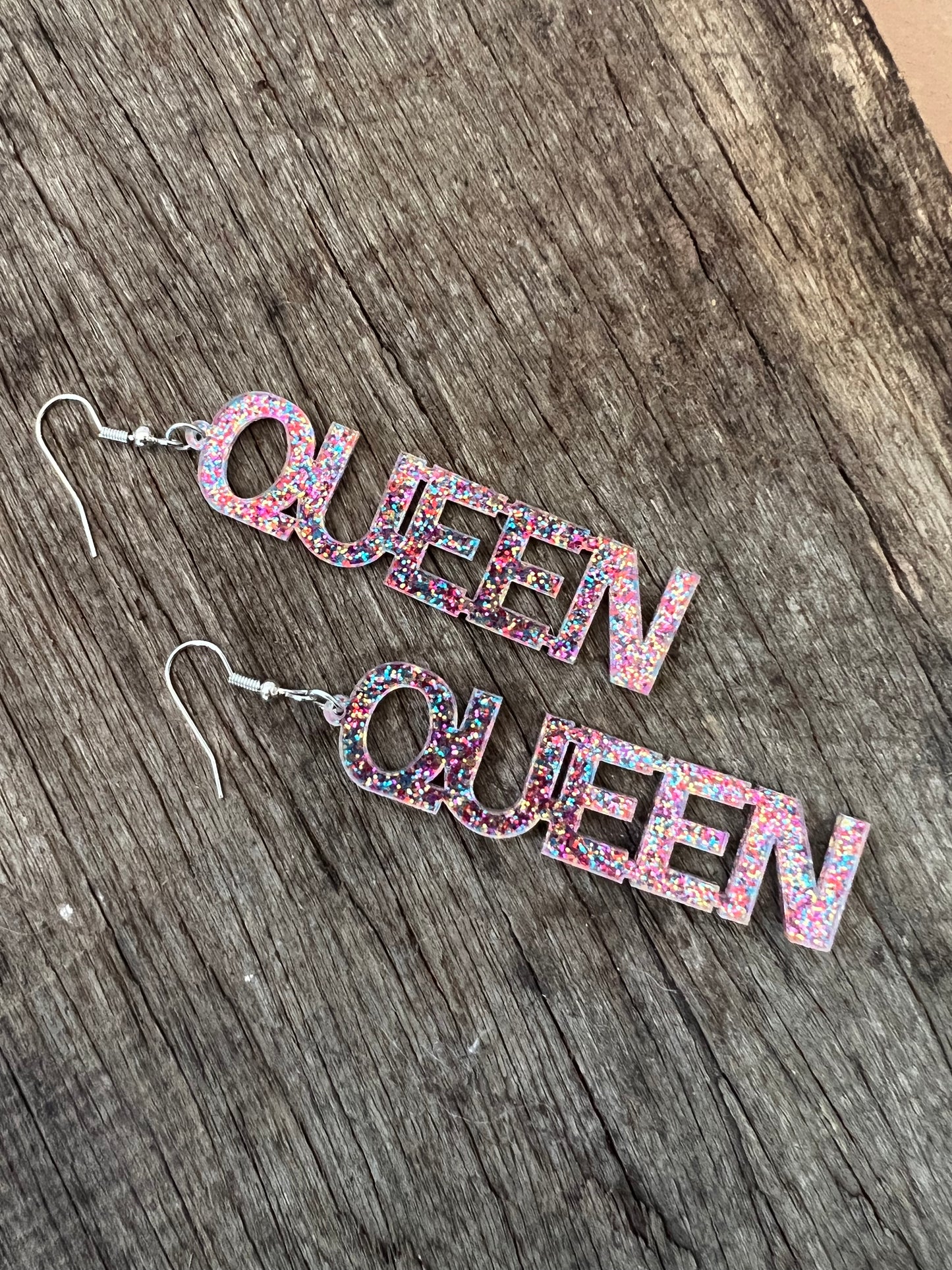 Confetti QUEEN Dangle Earrings
