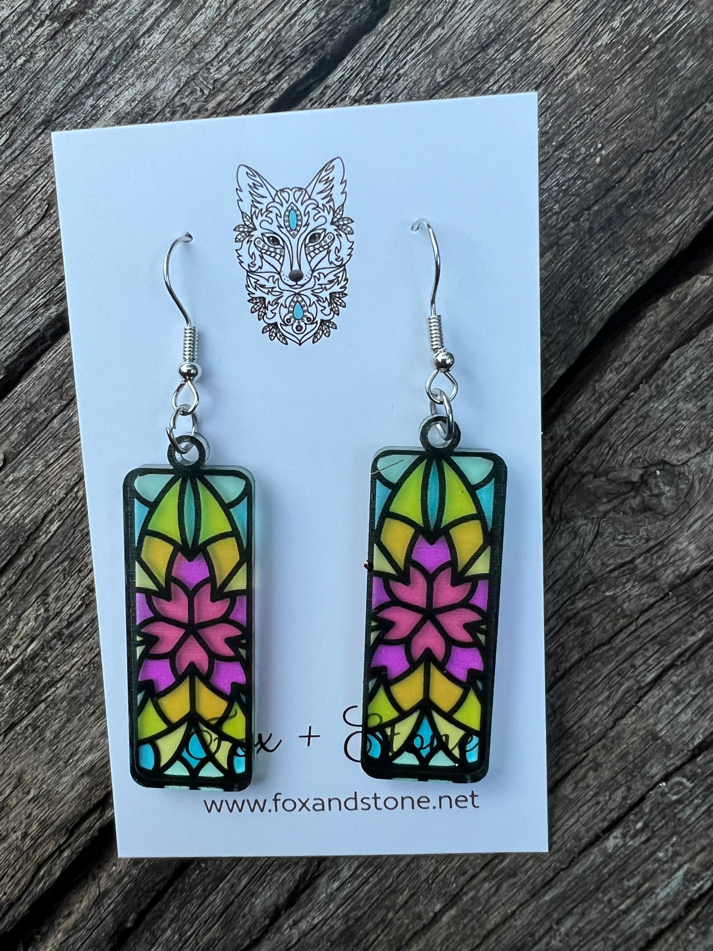 Valerie Faux Stained Glass Earrings