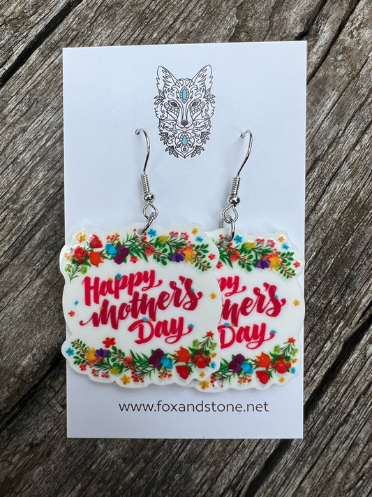 Happy Mothers Day Earrings
