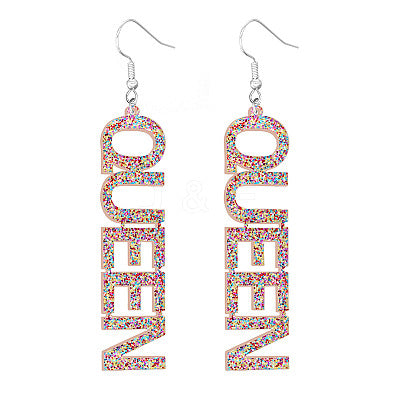 Confetti QUEEN Dangle Earrings