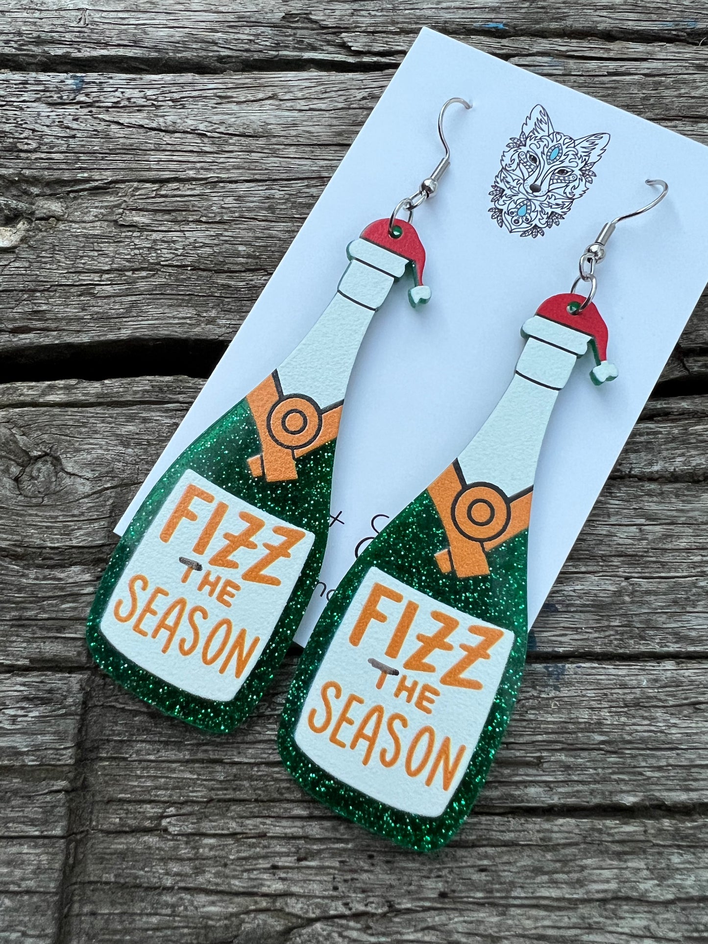 Fizz The Season Xmas Earrings