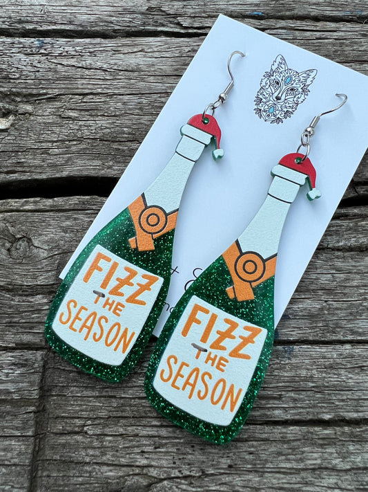 Fizz The Season Xmas Earrings