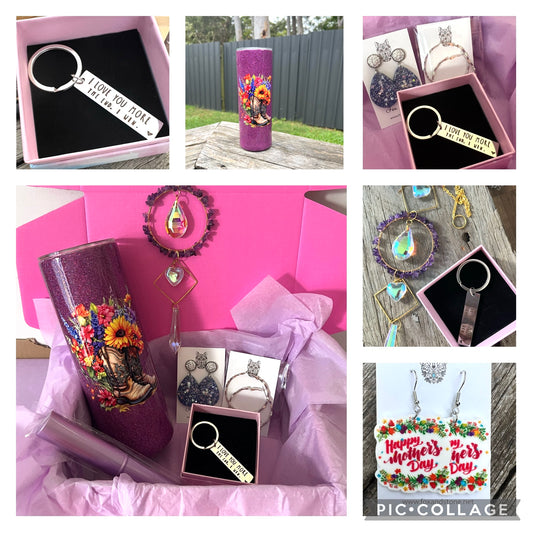 Mothers Day Gift Box Glitter Love