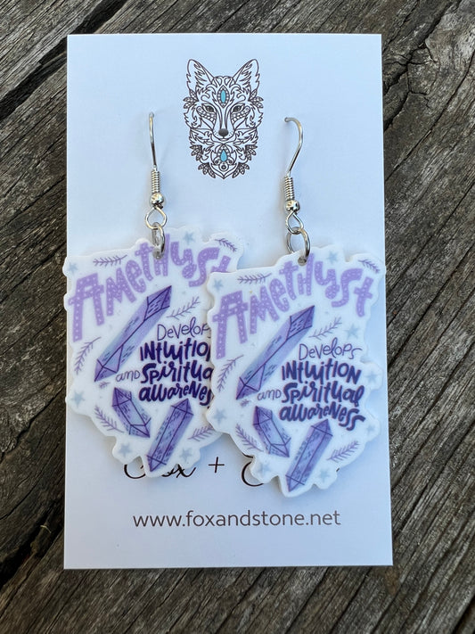 Amethyst Healing Earrings