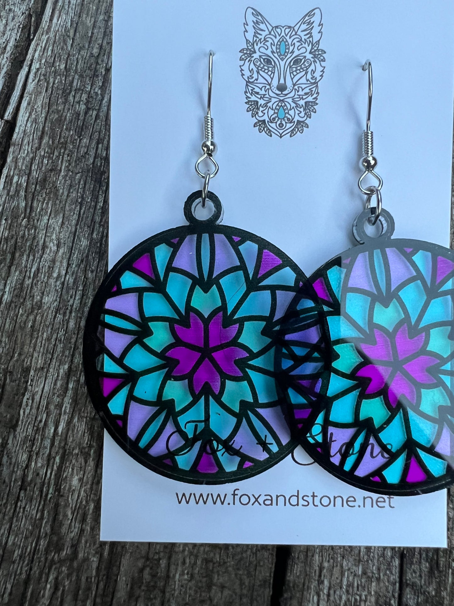 Annabelle Faux Stained Glass Earrings