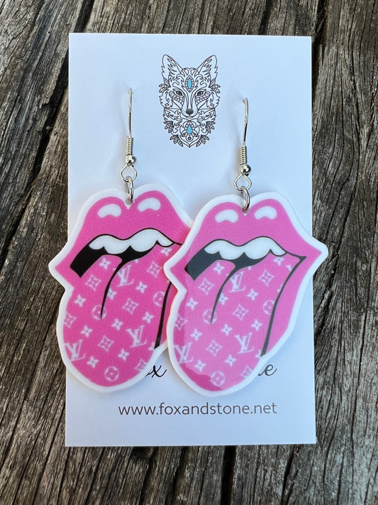 Rock On LV Pink Earrings