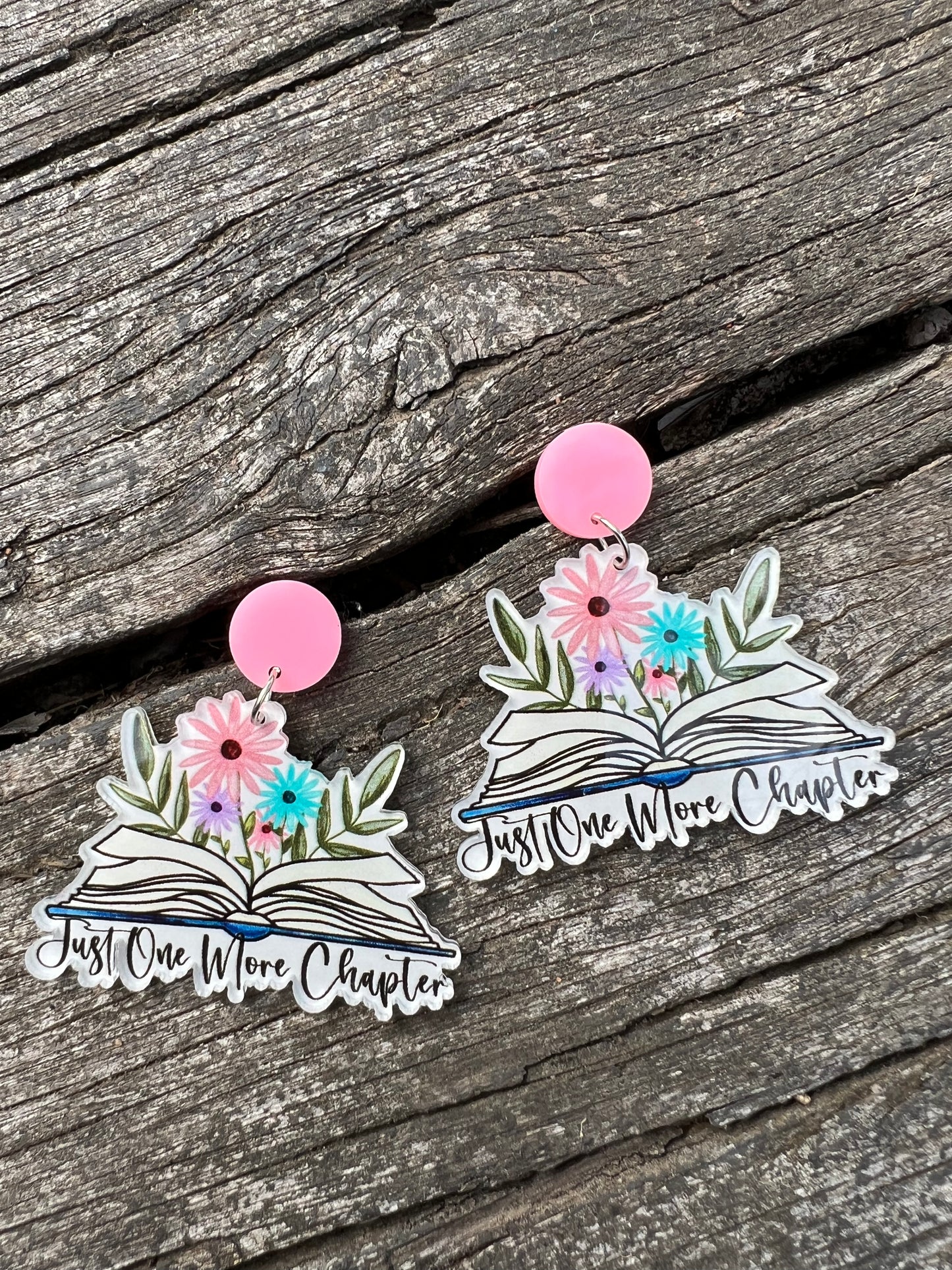 Just One More Chapter Book Earrings