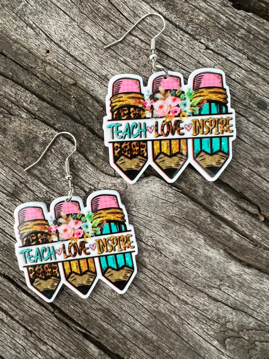 Teacher Love Gift Earrings