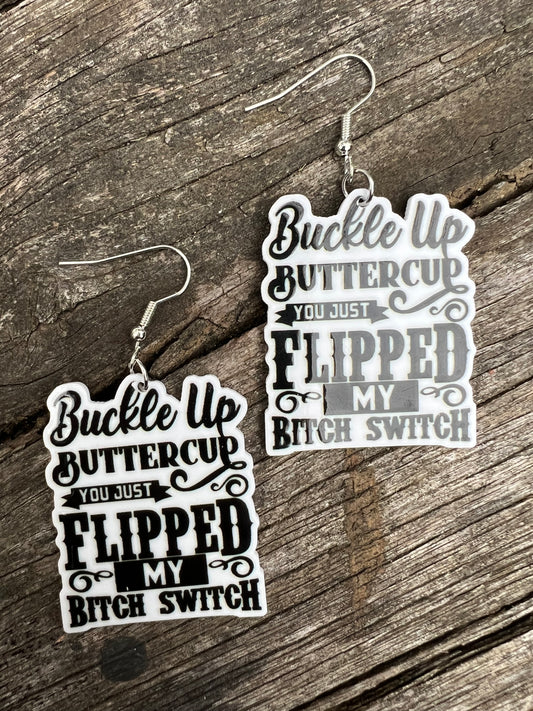 Buckle Up Buttercup Earrings