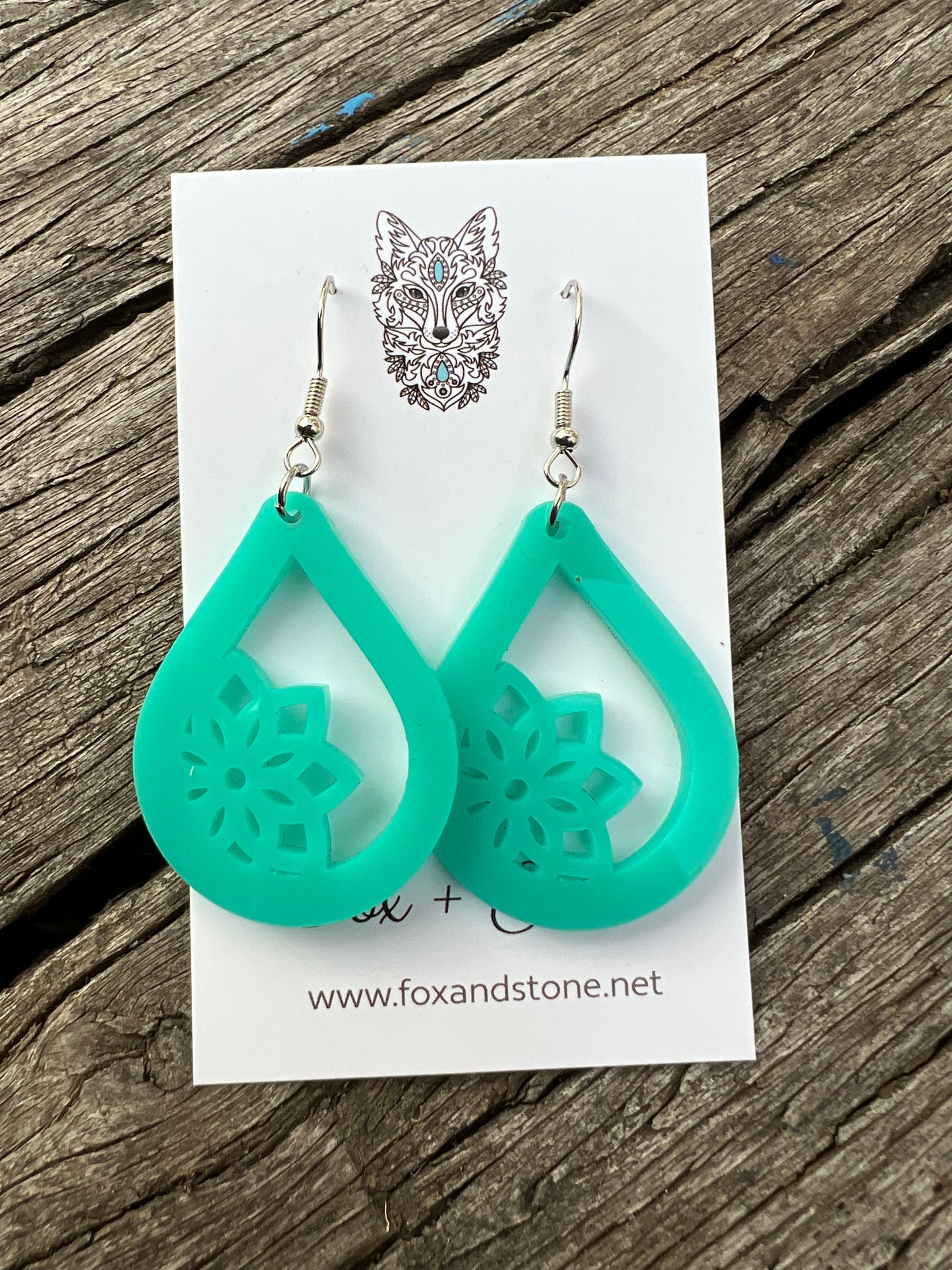 Mint Mandala Meadow Earrings