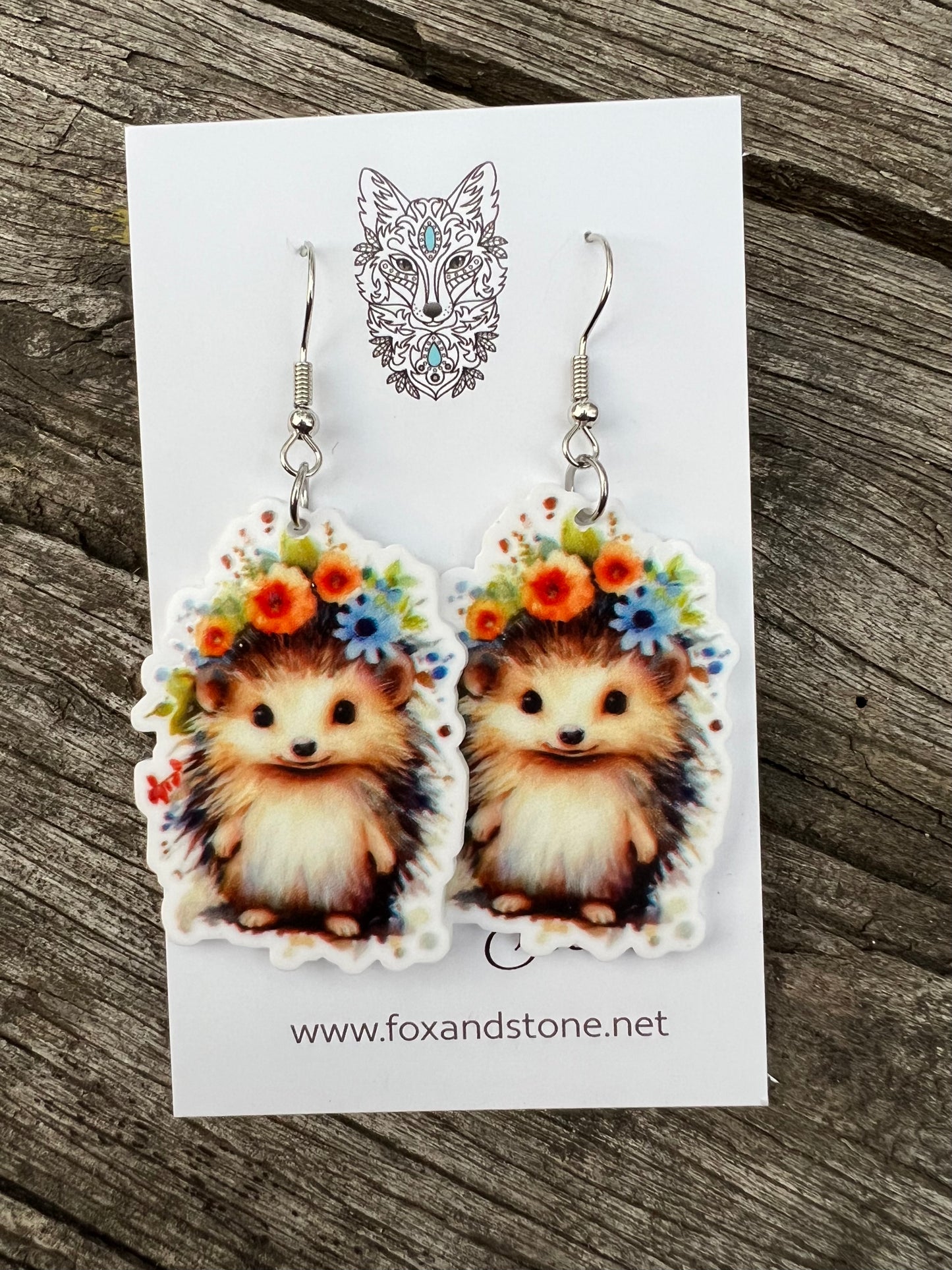 Beautiful Echidna Floral Earrings