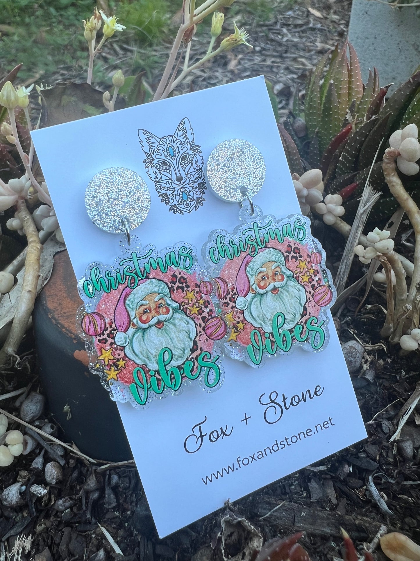 Santa Christmas Vibes Earrings