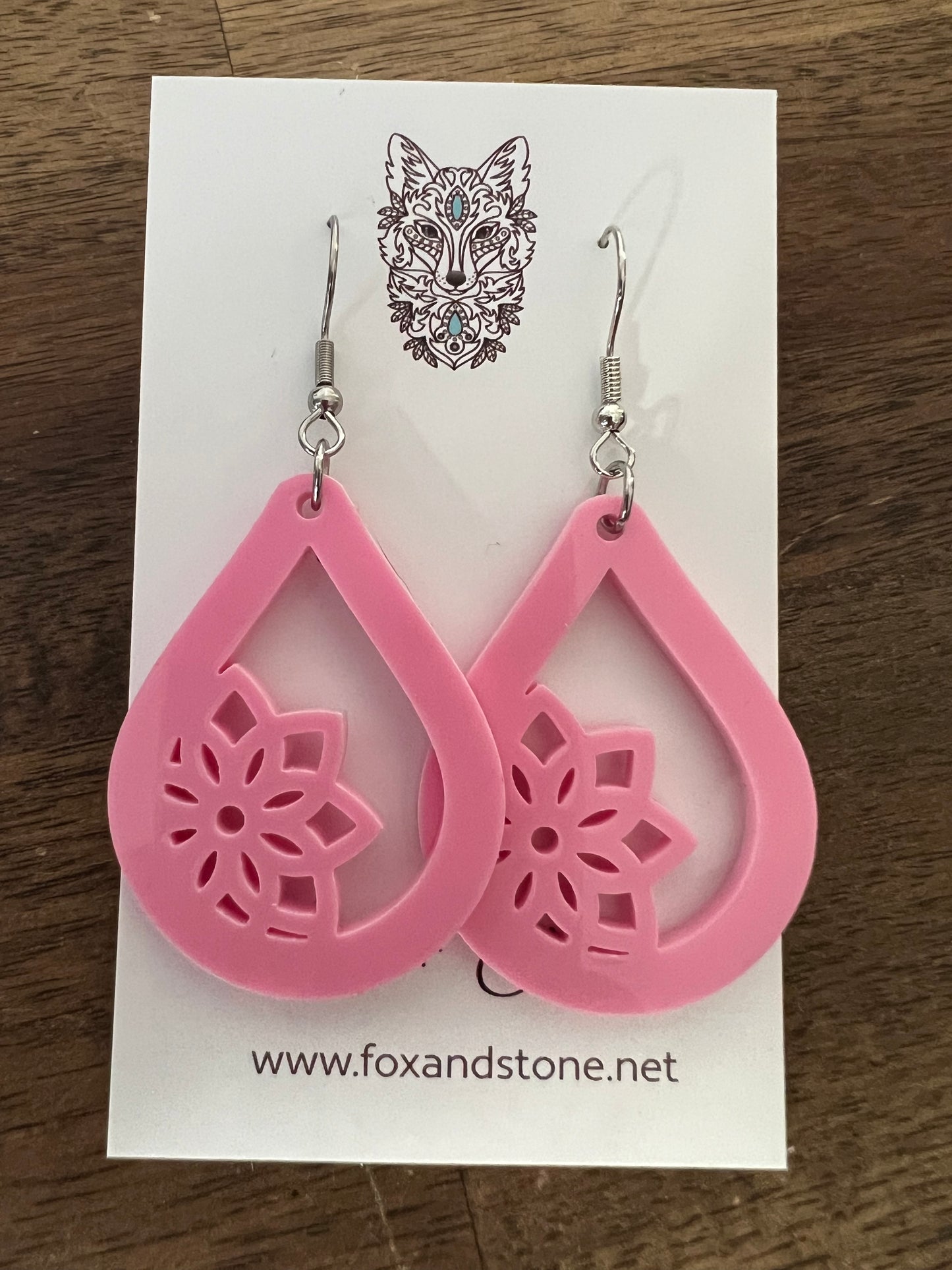 Pink Mandala Meadow Earrings