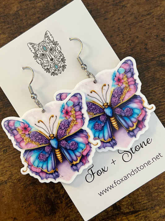Beautiful Colourful Butterfly Earrings