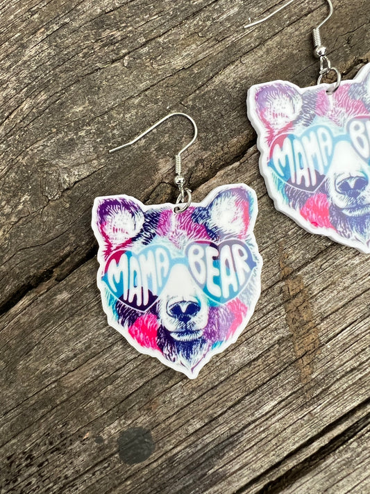 Mama Bear Dangle Earrings