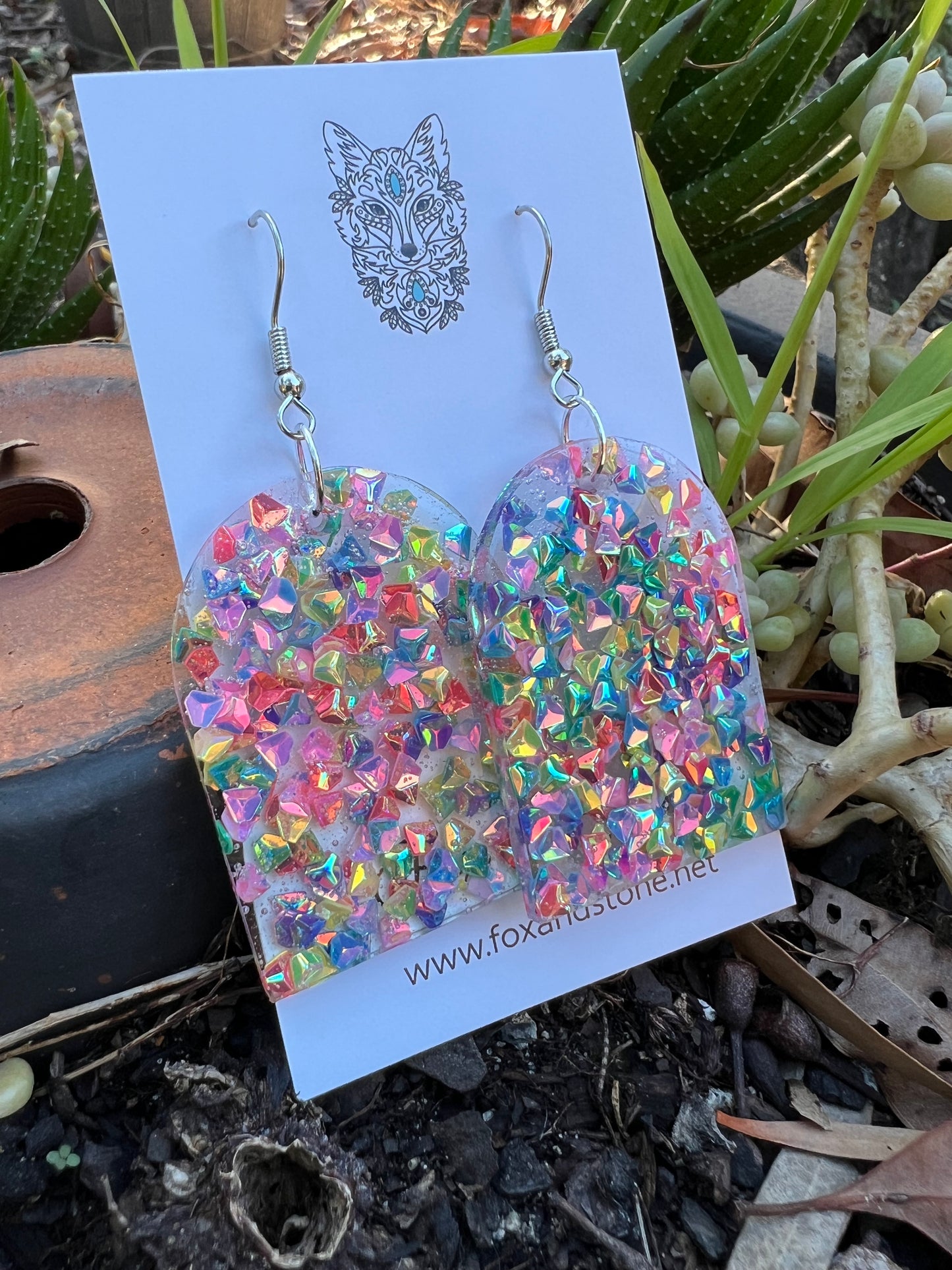 Colour Burst Arch Earrings
