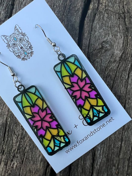 Valerie Faux Stained Glass Earrings