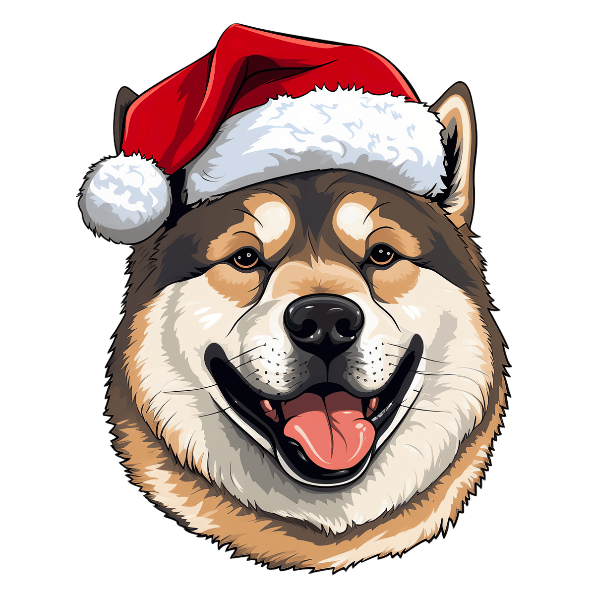 Akita Xmas Dog Earrings