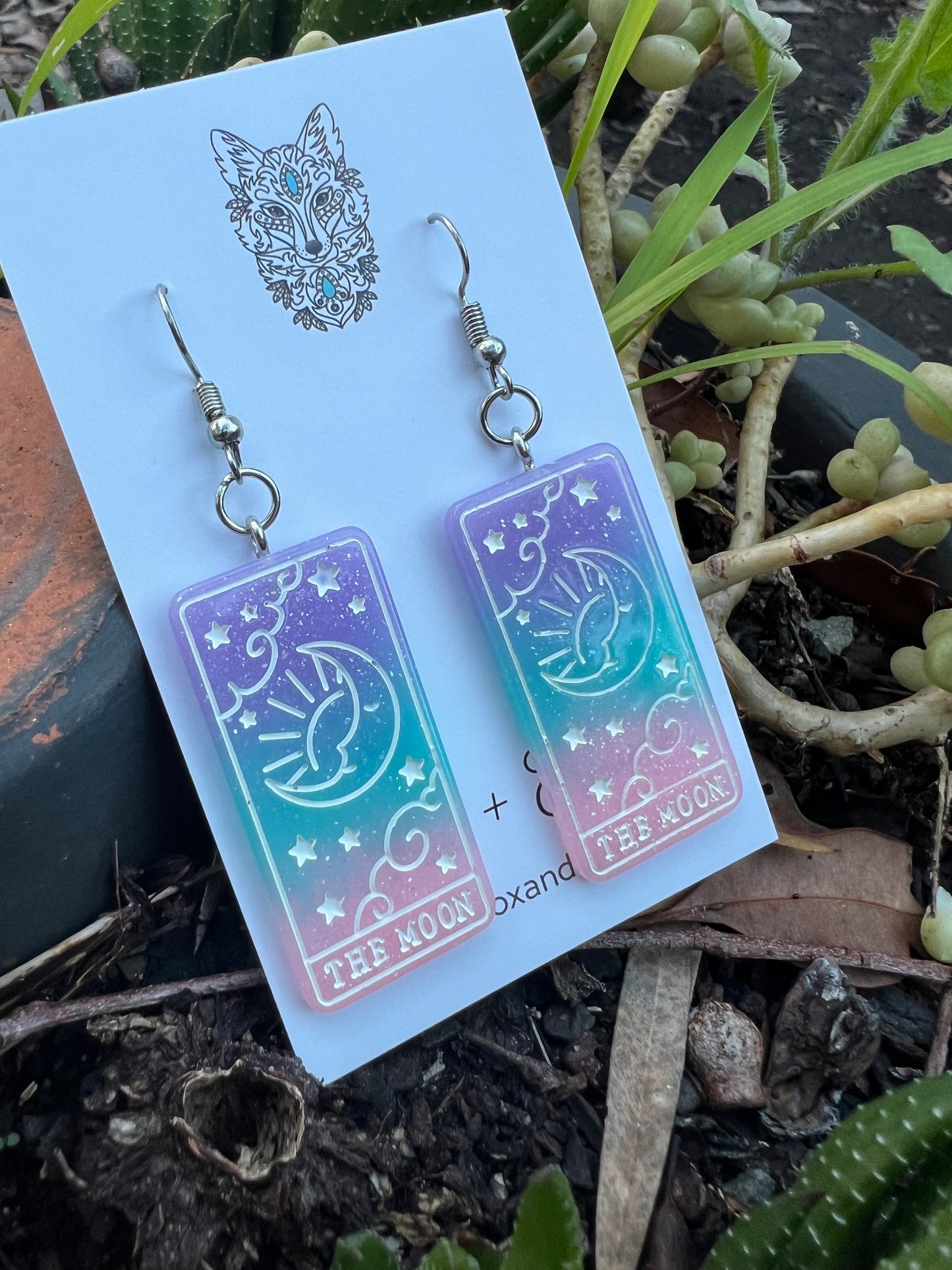 Ombre The Moon Earrings