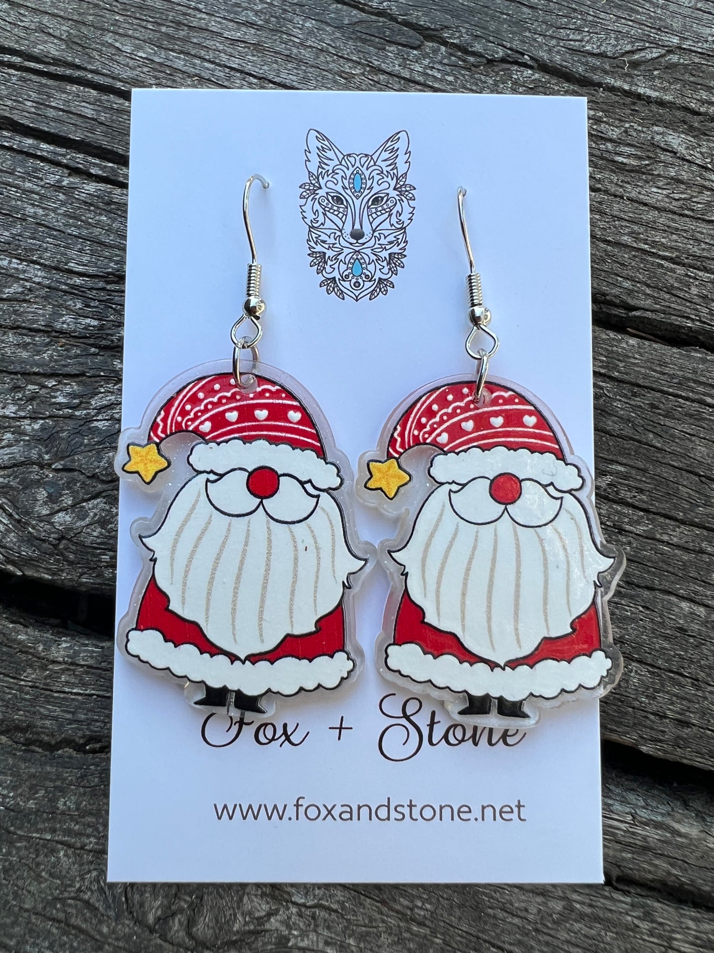 Merry Merry Christmas Resin Earrings