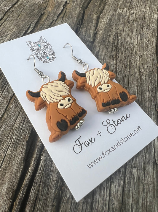 Super Cute Highland Cow Earrings