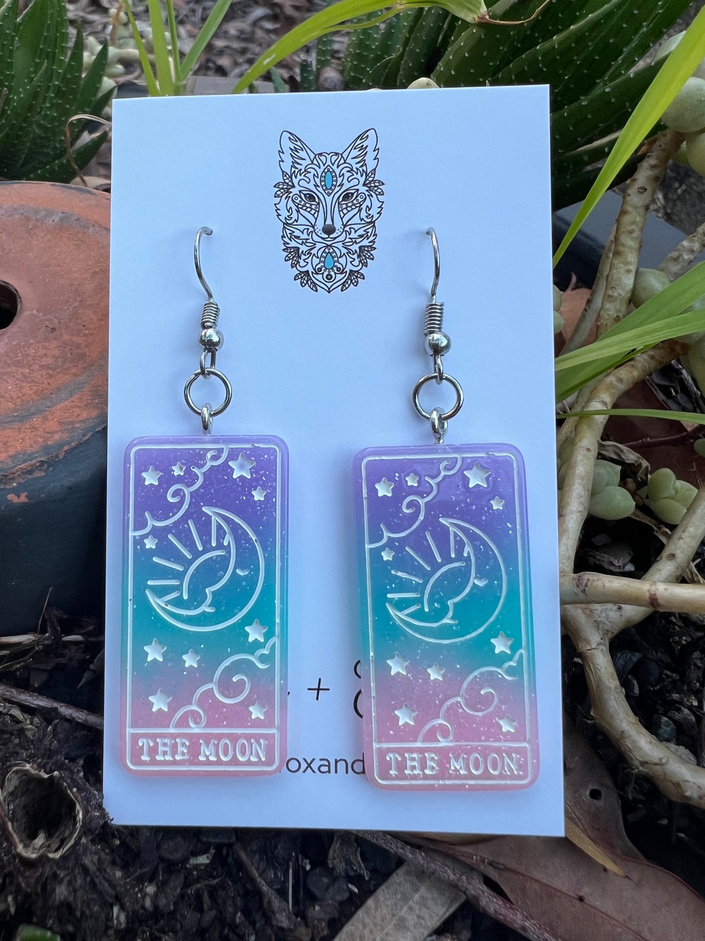 Ombre The Moon Earrings