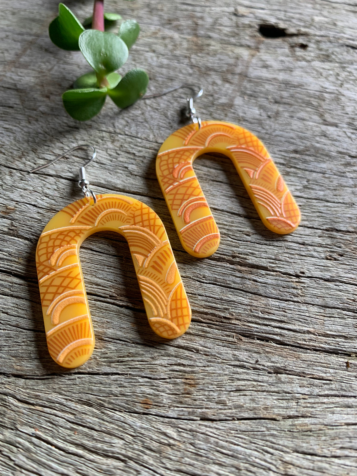 Mustard Arch Earrings